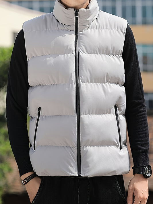 Chaleco Térmico Acolchado para Hombre - Cuello Alto Resistente al Viento - Image 2