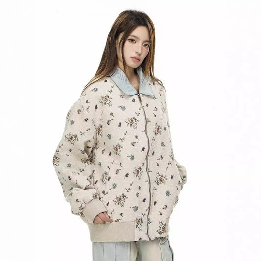 Chamarra Universitaria Unisex con Estampado 3D y Cuello Solapa - Estilo Casual Otoño - Image 2
