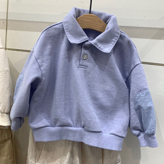 Suéter Infantil Casual con Solapa y Botones - Image 2