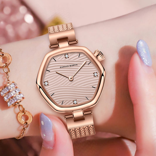 Reloj Hexagonal Minimalista para Mujer con Movimiento Suizo - Image 2