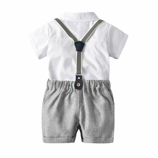 Traje Caballero Infantil con Tirantes - Pantalón Corto Algodón Premium - Image 2