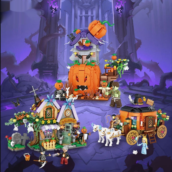 Bloques de Construcción Temática Halloween - Juguete de Micro Piezas