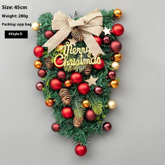 Árbol de Navidad Invertido con Guirnalda de Ratán y Adorno Cuerno - Image 2