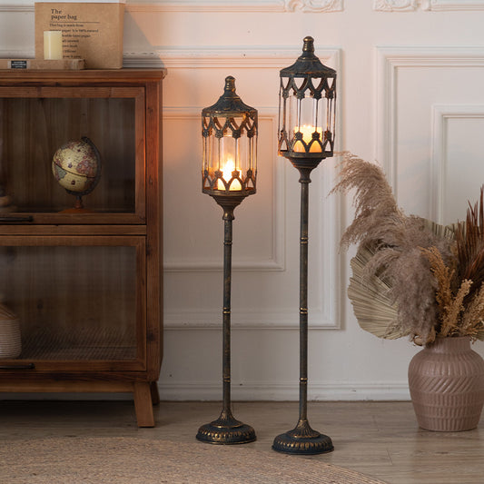 Candelabro de Piso Hierro Forjado Estilo Retro Vintage - Image 2