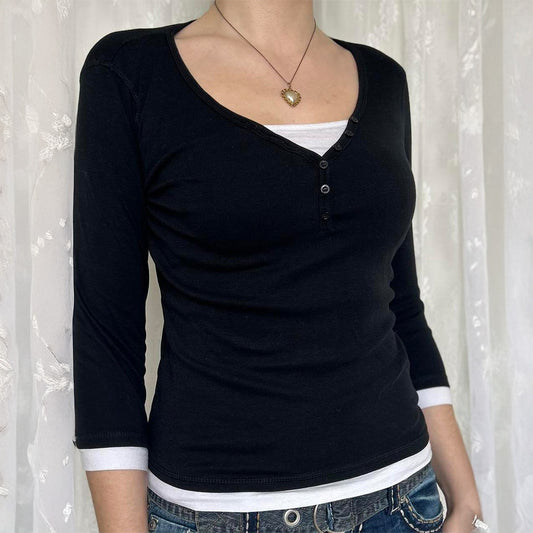 Camiseta Minimalista de Manga Larga para Mujer - Image 2