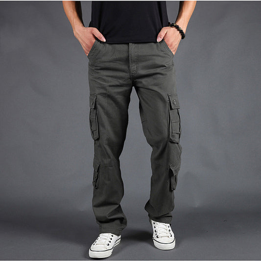 Pantalones de Trabajo Hombre Talla Grande Múltiples Bolsillos Corte Relajado - Image 2