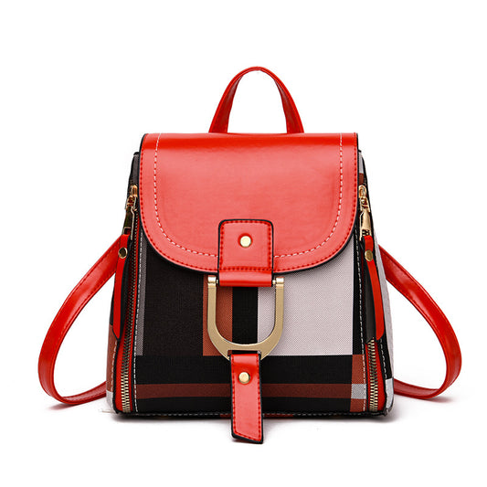 Mochila Cuadriculada para Mujer: Bolsa Escolar y de Viaje - Image 2