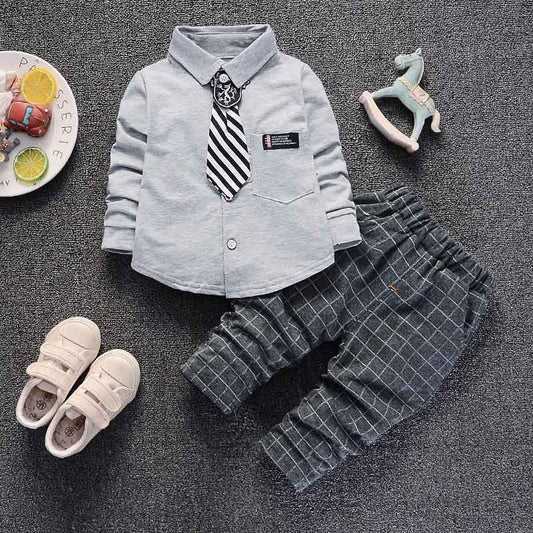 Conjunto de Camisa y Corbata para Niños - Traje de Dos Piezas - Image 2