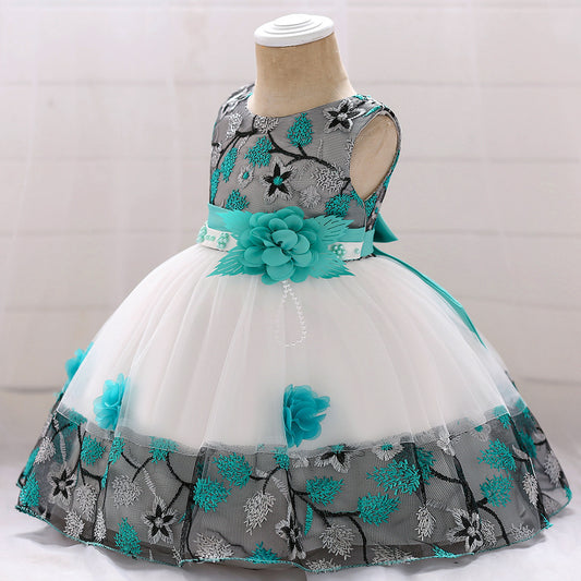 Vestido Princesa con Encaje a Juego de Colores - Image 2