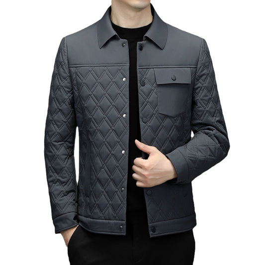 Chaqueta Acolchada Casual para Hombre con Seda de Morera - Image 2