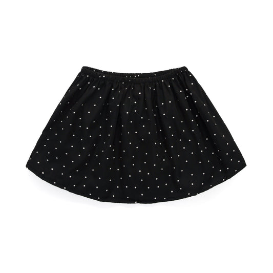 Conjunto Infantil 3 Piezas Niña: Top Hombro Descubierto Lunares + Jeans Rotos + Cinta - Image 2