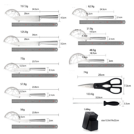 Cuchillo de Cocina Acero Inoxidable con Mango Hueco - Image 2