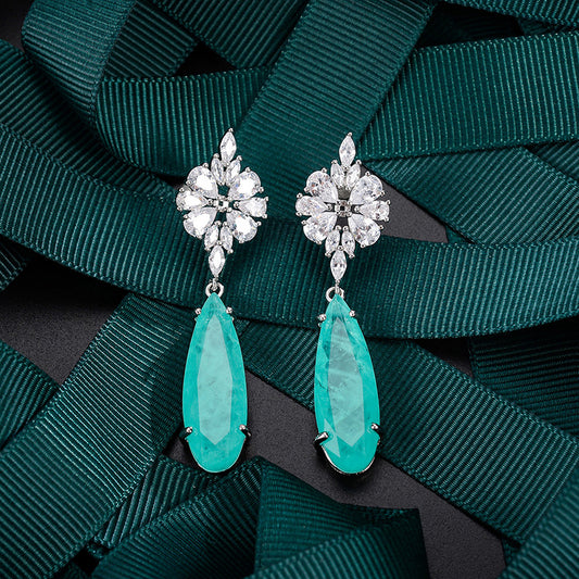Aretes de Esmeralda Engastada con Brillo Cautivador - Image 2