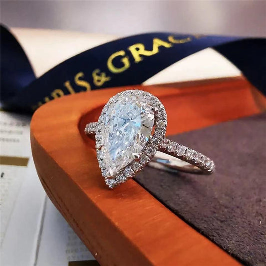 Anillo de Diamante Drop Mosan con Circonitas Brillantes - Image 2