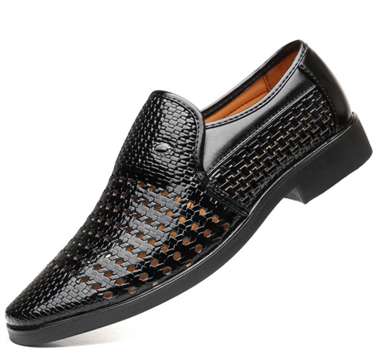 Zapatos de Cuero Ejecutivos Transpirables con Diseño Hueco Fresco para Hombre - Image 2