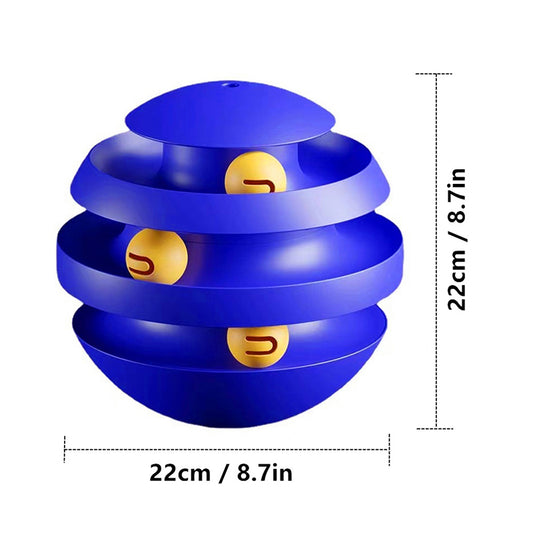 Torre Interactiva para Gatos con Plataforma Giratoria y Pelota - Juguete Entrenamiento Felino - Image 2