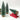 5PCS Small Christmas Trees, Bottle Brush Christmas Trees Mini Sisal Snow Frost Trees Pine Trees with Wood Base Tabletop Mini Christmas Village Tree for Holiday Decorations - Tekeno