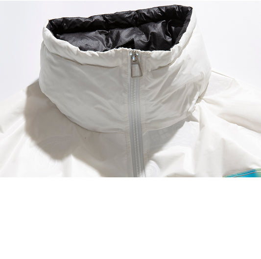 Chaqueta Acolchada Hombre Estilo Hip Hop Suelta Plisada Ligera - Image 2