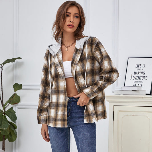 Camisa de Cuadros Retro Estilo Europeo y Americano para Mujer - Image 2