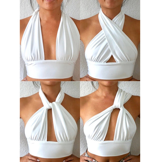 Blusa Escotada sin Espalda para Mujer - Top Versátil Ajustable - Image 2