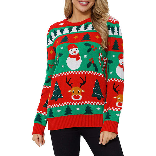 Suéter Navideño de Cuello Alto con Diseño de Muñeco de Nieve - Image 2