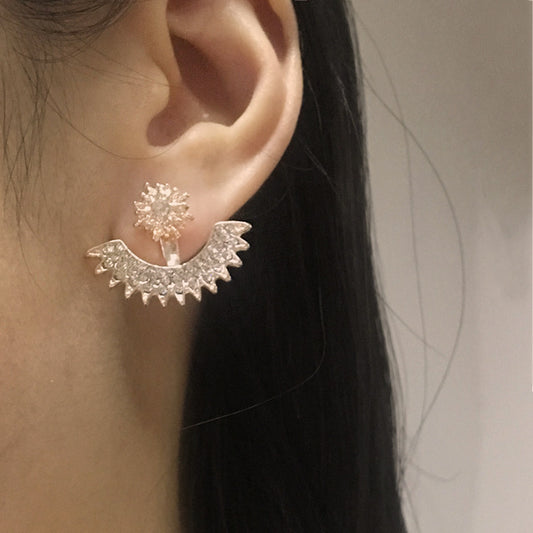 Aretes Personalizados de Cristales Brillantes con Diseño Frontal y Trasero - Image 2