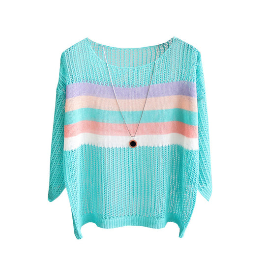 Blusa Suelta de Manga Ancha en Colores Pastel - Image 2