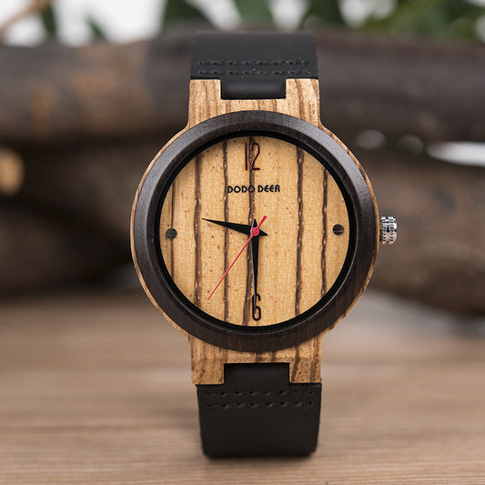 Reloj de Cuarzo con Esfera de Madera - Image 2