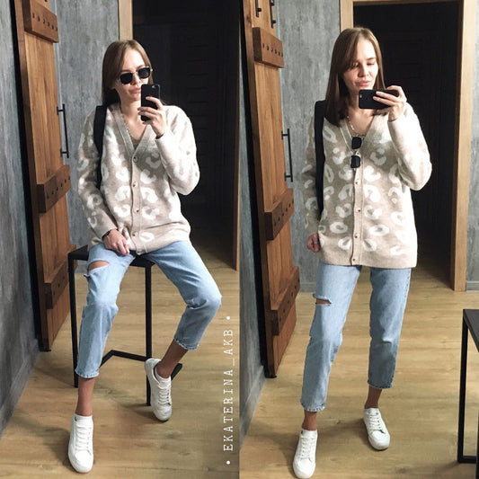 Cardigan Tejido Cuello V Otoño Invierno para Mujer - Image 2