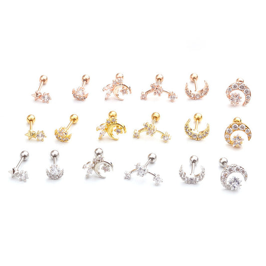 Aretes de Acero Inoxidable con Doble Cabeza - Image 2