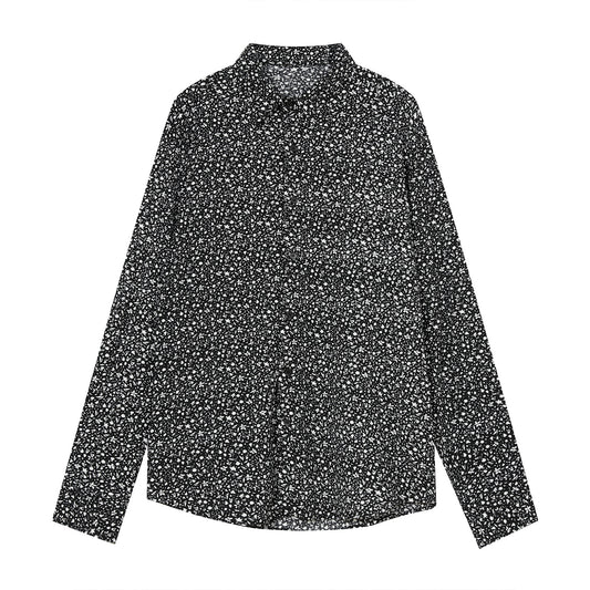 Camisa Suelta de Manga Larga para Hombre - Diseño Casual Moderno - Image 2
