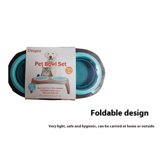 Comedero Doble para Perros Plegable con Tazones TPR - Image 2