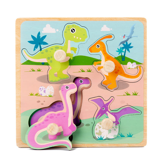 Puzzle 3D de Madera con Dibujos Animados - Juguete Educativo - Image 2