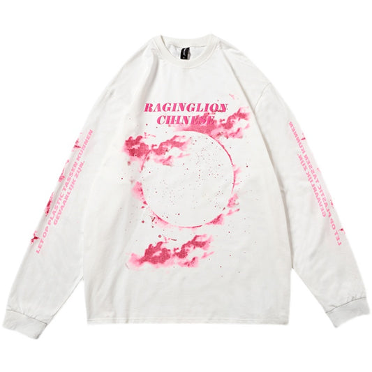 Playera Oversized Retro Burning Cloud de Manga Larga - Image 2