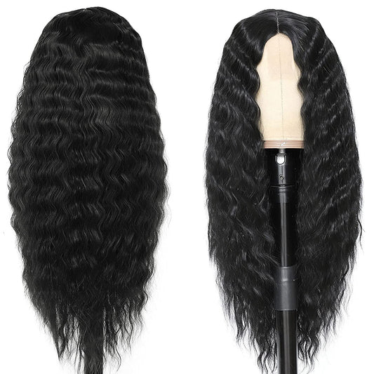 Peluca Larga Rizada con Encaje para Mujer - Image 2