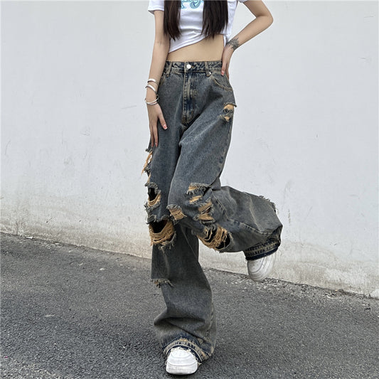 Jeans Rotos Estilo Harajuku para la Calle - Image 2