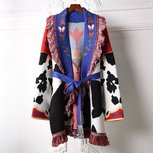 Cardigan Tejido con Flecos - Abrigo Suéter para Otoño e Invierno - Image 2