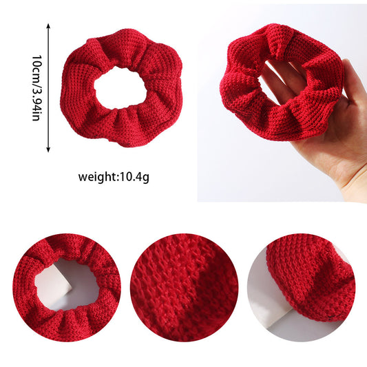 Bandas Elásticas para Cabello Vintage Terciopelo Colores Sólidos - Image 2