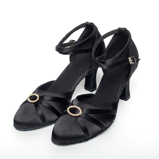 Zapatos de Baile con Tacón Brillante, Suela Suave y Transpirables - Image 2