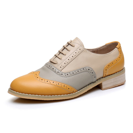 Zapatos de Combinación de Colores Estilo Británico - Image 2