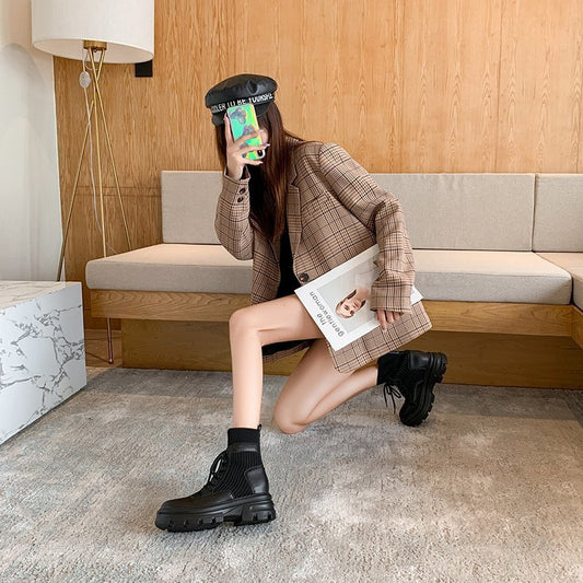 Botas Martin Cortas Transpirables Antideslizantes Estilo Británico para Mujer - Image 2
