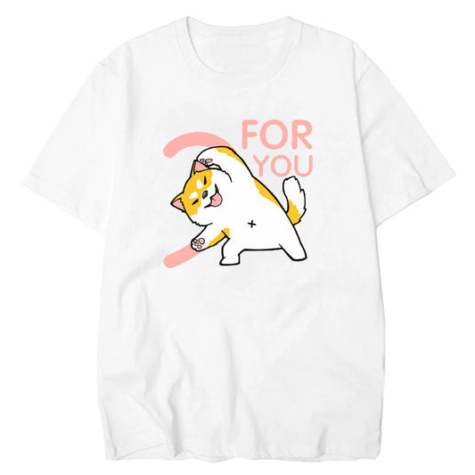Playera Suelta con Estampado Cat Love - Image 2