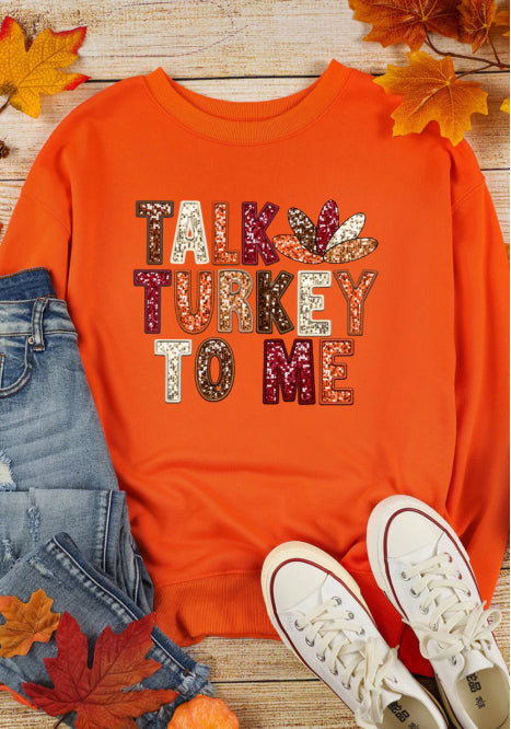 Blusa Básica con Estampado de Letras y Cuello Redondo - Image 2