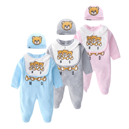 Pijama Mameluco Bebé Estampado Osito Manga Larga para Gatear - Image 2