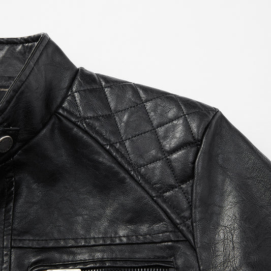 Chaqueta de Cuero PU Moderna con Bolsillos para Hombre - Image 2