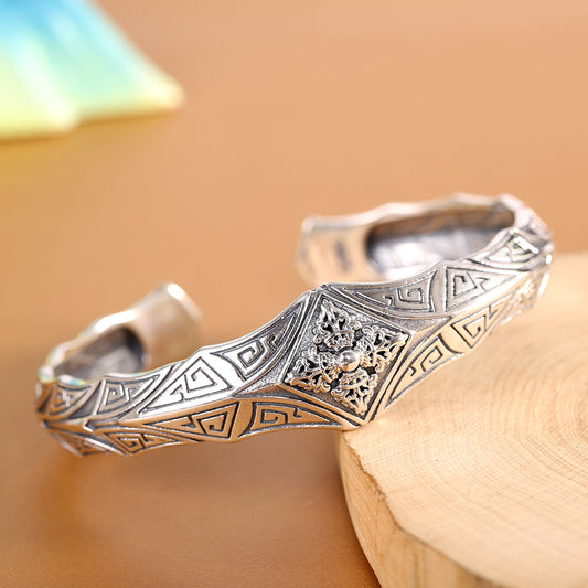 Pulsera Vajra Punk Plata para Hombre - Diseño Retro Personalidad - Image 2
