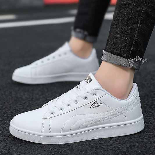Zapatos Casuales Minimalistas Blancos para Hombre con Suela Plana - Image 2