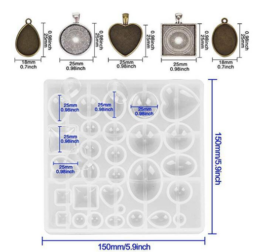 Kit Completo de Moldes de Silicona para Joyería DIY con Resina Epoxi - Image 2