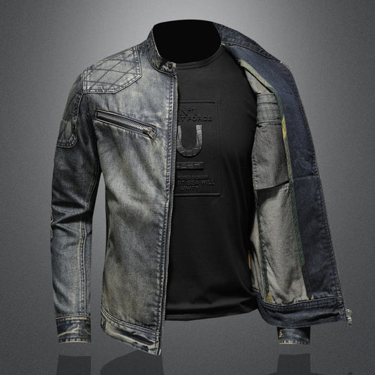 Chaqueta Vintage con Cierre de Cremallera para Hombre - Image 2