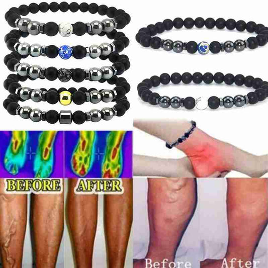 Pulsera de Hematita Negra y Ojo de Tigre con Propiedades Magnéticas para Hombre y Mujer - Image 2